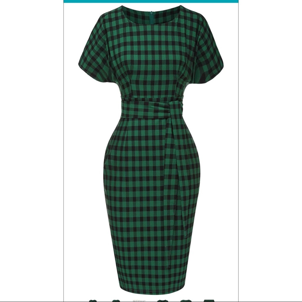 Checkered Midi Dress